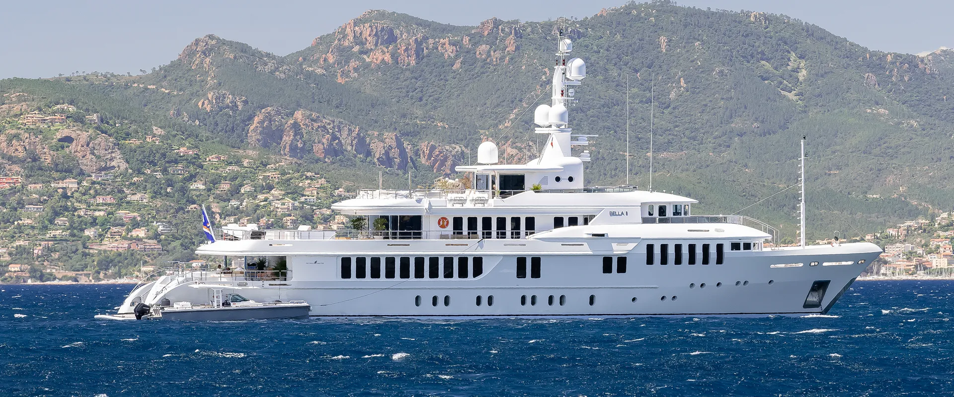 Turquoise superyacht