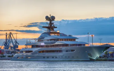 Kismet (95m, Lürssen 2014) moored in Sète, France